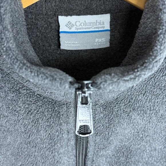 🤍 Columbia Women’s Fleece Vest Gray Charcoal Heather Size PXS Petite Extra SM - Picture 3 of 5